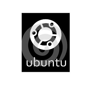 Ubuntu operating system logo on white background