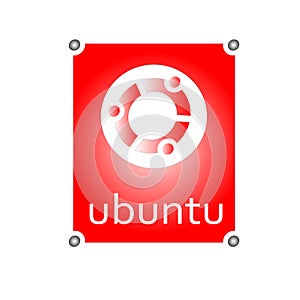 Logo of Ubuntu operating system on white background