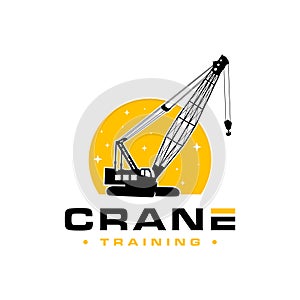 Logo vector crane building construction