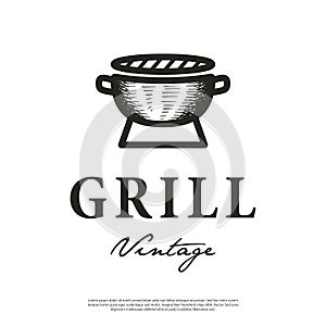 Logo vector illustration of vintage grills
