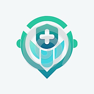 Logo for Virtual Healthcare Assistant, Invent a simple logo for a virtual healthcare assistant, minimalist simple modern vector