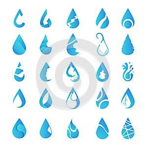 Logo water collection design vector graphic twenty-five style