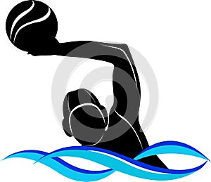 Logo water polo isolated on white background