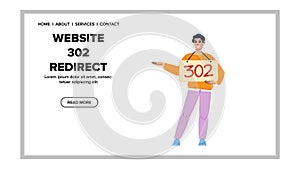 logo website 302 redirect vector