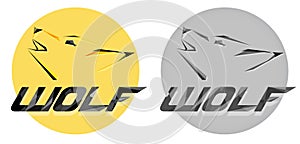 Creative vector wolf head logotype in polygon or PolyArt style. Modern professional wolf logo for a business or sport team. Animal