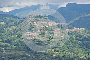 Panoramic view of the village of Aiello Calabro photo