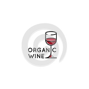 Logo of Winery or Wine Bar or Restaurant with Three Wineglasses with Gradient Colour