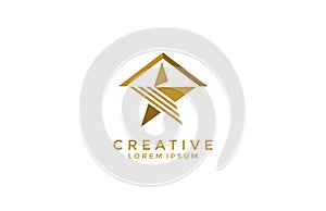Logogram Star Roof Gold Design