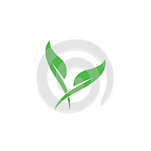 Logos of green leaf ecology nature element vector