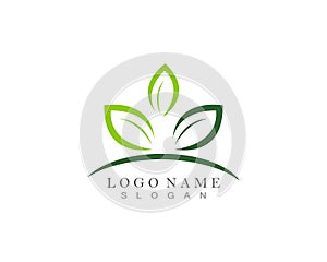 Logos of green leaf ecology nature element vector icon