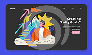 Logotherapy. Flat Vector Illustration