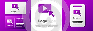 Logotype Advertising icon isolated on white background. Concept of marketing and promotion process. Responsive ads