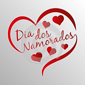 Logotype of Brazilian Valentine`s Day dia dos namorados