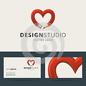 Logotype and business card template for design
