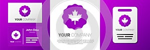 Logotype Canadian maple leaf icon isolated on white background. Canada symbol maple leaf. Logo design template element