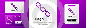 Logotype Chain link icon isolated on white background. Link single. Hyperlink chain symbol. Logo design template element