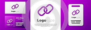 Logotype Chain link icon isolated on white background. Link single. Hyperlink chain symbol. Logo design template element