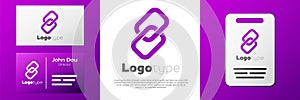 Logotype Chain link icon isolated on white background. Link single. Hyperlink chain symbol. Logo design template element