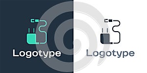 Logotype Charger icon isolated on white background. Logo design template element. Vector Illustration