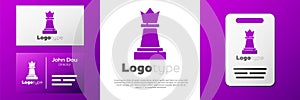 Logotype Chess icon isolated on white background. Business strategy. Game, management, finance. Logo design template