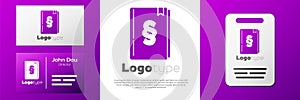 Logotype Law book icon isolated on white background. Legal judge book. Judgment concept. Logo design template element