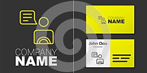 Logotype line Taxi driver icon isolated on grey background. Logo design template element. Vector