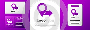 Logotype Map pin icon isolated on white background. Navigation, pointer, location, map, gps, direction, place, compass