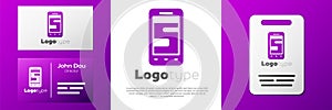 Logotype New chat messages notification on phone icon isolated on white background. Smartphone chatting sms messages