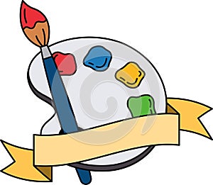 logotype of A paintbrush and palette