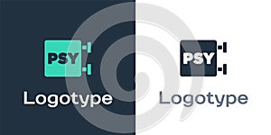 Logotype Psychology icon isolated on white background. Psi symbol. Mental health concept, psychoanalysis analysis and