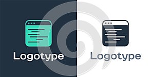 Logotype Software, web developer programming code icon isolated on white background. Javascript computer script random
