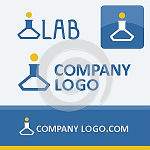 Logotype Template with Sign Science Laboratory