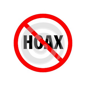 A logotype or typography about hoax