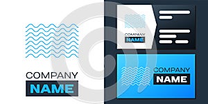 Logotype Waves icon isolated on white background. Logo design template element. Vector
