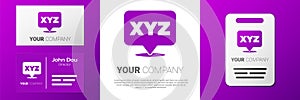 Logotype XYZ Coordinate system icon isolated on white background. XYZ axis for graph statistics display. Logo design
