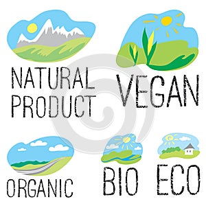 Logotypes for vegan