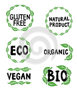 Logotypes for vegan