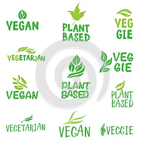 Logotypes for vegan