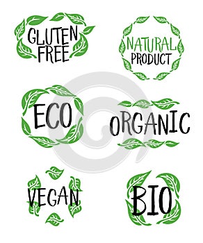 Logotypes for vegan