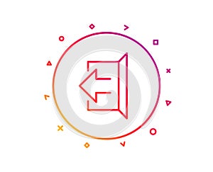 Logout arrow line icon. Sign out. Vector