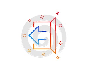 Logout arrow line icon. Sign out. Vector