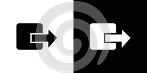 Logout exit icon Isolated flat vector in outline