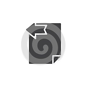 Logout file vector icon