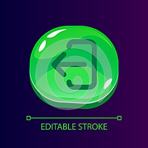 Logout glossy ui button with linear icon