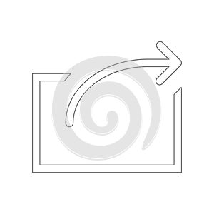 Logout and output sign icon. Element of web for mobile concept and web apps icon. Outline, thin line icon for website design and