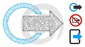 Logout Polygonal Web Vector Mesh Illustration