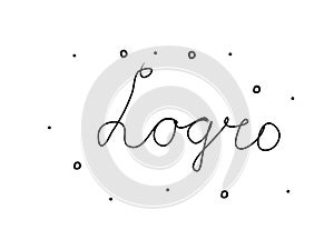 Logro phrase handwritten with a calligraphy brush. Achievement in spanish. Modern brush calligraphy. Isolated word black photo