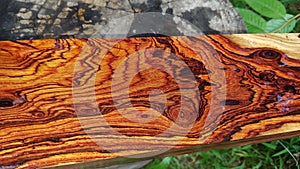 Logs of Burmese rosewood, Exotic cocobolo wood beautiful pattern For Crafts