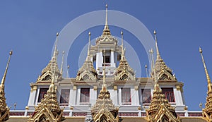 Loha Prasat soars into blue sky in Bangkok