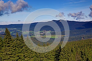 Lohberg, GroÃŸer Arber (German for Great Arber) is the highest peak of the Bavarian-Bohemian-mountain ridge, Germany